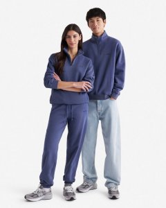 Roots One Half Zip Stein - DARK DENIM