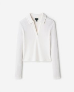 Roots Baby Waffle Polo Top - WHITE