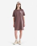 Roots Organic Cooper Short Sleeve Sweat Dress - DESERT MOCHA