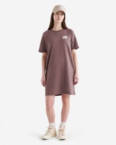 Roots Organic Cooper Short Sleeve Sweat Dress - DESERT MOCHA