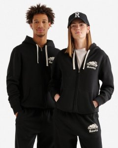 Roots Organic Original Full Zip Hoodie - BLACK