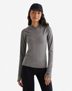 Roots Renew Hooded Long Sleeve Top - SALT & PEPPER