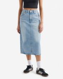 Roots Levi's High Rise Back Slit Womens Skirt - LIGHT BLUE