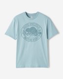 Roots Mens Heritage Beaver T-Shirt - ATLANTIC BLUE