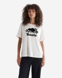 Roots Womens Organic Relaxed Cooper T-shirt - EGRET