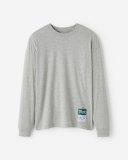Roots Mens Ski Pass Relaxed Long Sleeve T-Shirt - GREY MIX