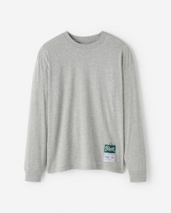 Roots Mens Ski Pass Relaxed Long Sleeve T-Shirt - GREY MIX