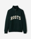 Roots Applique Half Zip Stein - VARSITY GREEN