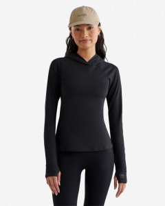 Roots Renew Hooded Long Sleeve Top - BLACK