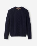 Roots Lodge Cabled Crew Sweater - TRUE NAVY Roots Lodge Cabled Crew Sweater - TRUE NAVY