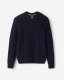 Roots Lodge Cabled Crew Sweater - TRUE NAVY