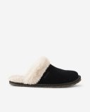 Roots Womens Mule Suede Slipper - BLACK