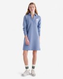 Roots Organic Cooper Long Sleeve Polo Dress - SATIN BLUE