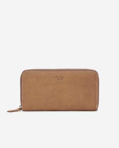 Roots Zip Around Clutch Tribe - NATURAL