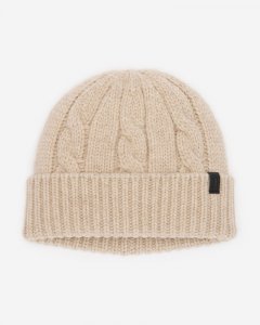 Roots Larkin Cable Wool Toque - CABIN BEIGE MIX
