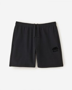 Roots Organic Cooper High Rise Sweatshort 6 Inch - BLACK