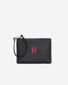 Roots Monogram Wristlet Black - H