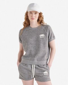 Roots Organic Cooper Short Sleeve Sweatshirt - SALT & PEPPER