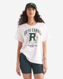 Roots Womens Floral T-Shirt - WHITE