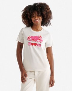Roots Womens Love Beaver T-Shirt - EGRET