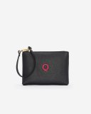 Roots Monogram Wristlet Black - Q