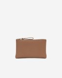 Roots Medium Zip Pouch Cloud - TANNERY BROWN