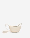 Roots Small Crescent Bag Cloud - BONE WHITE