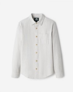 Roots Bellwoods Herringbone Shirt - ATHLETIC GREY MIX