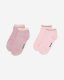 Roots Adult Cotton Cabin Ped Sock 2 Pack - PINK PEARL PEPPER