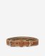 Roots Extra Small Leather Dog Collar - NATURAL