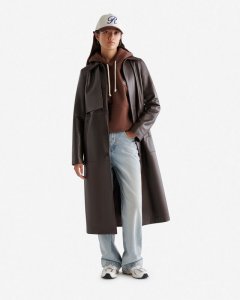 Roots Womens Leather Trench Lake - CHOCOLATE