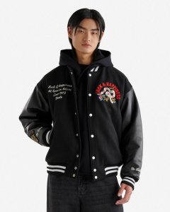 Roots Lunar New Year Varsity Jacket - BLACK/BLACK