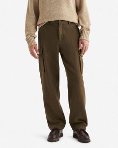 Roots Moleskin Relaxed Cargo Pant - DEEP OLIVE MIX