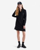 Roots Organic Cooper Long Sleeve Polo Dress - BLACK