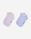 Roots Adult Cotton Cabin Ped Sock 2 Pack - PASTEL LILAC PEPPER
