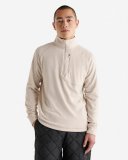 Roots Renew Microfleece Half Zip Stein - SILVER GRAY