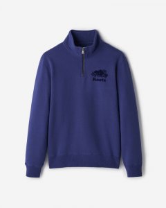 Roots Organic Original Half Zip Stein - BLUE ECLIPSE