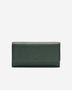 Roots Large Chequebook Clutch Cervino - FOREST GREEN