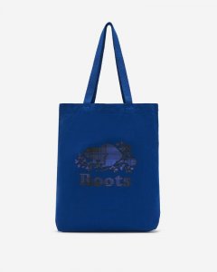 Roots Cooper Plaid Tote - BLUE QUARTZ