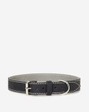 Roots Extra Large Leather Dog Collar - JET BLACK