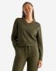 Roots Bowen High V-Neck Sweater - PINENEEDLE MIX