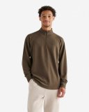 Roots Active Grid Half Zip Stein - FATIGUE