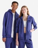 Roots Organic Original Full Zip Hoodie - BLUE ECLIPSE