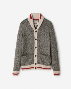 Roots Cabin Shawl Cardigan - GREY OAT MIX