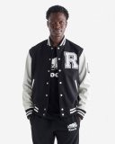 Roots Mens Vintage Varsity Jacket - BLACK & WHITE
