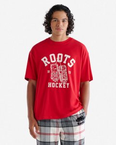 Roots Mens Roots Hockey T-Shirt - CABIN RED