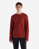 Roots Waffle Long Sleeve Crew - ROSEWOOD RED