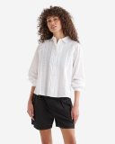 Roots Laurel Femme Long Sleeve Woven Top - WHITE