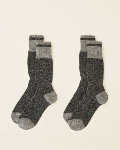 Roots Adult Roots Warm Cabin Pop Sock 2 Pack - BLACK MIX