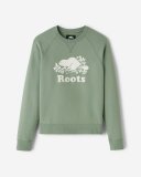 Roots Organic Original Crew Sweatshirt - EUCALYPTUS